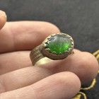 Ancient Roman Bronze Ring With Glass Insert