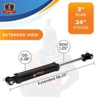 3x24 Hydraulic Cylinder -   3 Bore 24 Stroke  Double Acting Tie Rod Cylinder