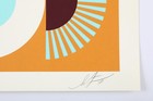 Shepard Fairey Geometric Peace Dove Blue orange - Obey Giant   Le 300 Signed