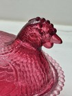 Indiana Glass Co  Hen On Nestcranberry