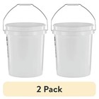  2 Pack  United Solutions 5 Gallon Round Utility Bucket  Comfort Handle plastic 