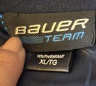Bauer Team Lightweight Hockey Jacket Youth Xl Navy Full Zip Warm-up Zip Pockets