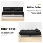 Comhoma Cloud Comfort Convertible Futon Sofa Bed  Black