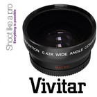 Vivitar 0 43x Professional Wide Angle Camera Lens With Macro 52mm 55mm 58mm