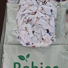 Babies Beginning Reusable Cloth Diaper Cover One Size Snap White Multicolor