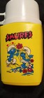 Vintage 1980s Smurfs Lunchbox W  Handle   Yellow Smurfette Thermos Complete