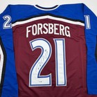 Autographed signed Peter Forsberg Colorado Maroon Hockey Jersey Jsa Coa