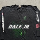 Vintage 90s Dale Jr Nascar Long Sleeve Shirt Size Xxl Black Racing 88