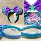 Disney Parks Princess Stained Glass Loungefly Little Mermaid Ariel Ears Headband