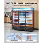 Uimoso Commercial 3-door Beverage Cooler  54 3 Cu ft Merchandiser Refrigerator