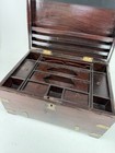 Antique Campaign Box Correspondence Rosewood Colonial Writing Case Brassbound