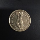 7 X Rare Vintage    heads I Win  Tails You Lose    Coin token Nude Lady Lucky Charm