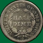 1840-o Drapery Seated Liberty Half Dime Choice Very Fine Vf  xf Coin  39333