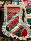 Vintage Quilted Stocking Lot Set Of 3
