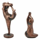Ebros Yoga Cat Statue Set 2 Zen Cats In Meditating And One Leg Balance Posture
