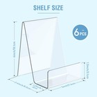 Versatile 6-pack Clear Acrylic Display Stands - Easels For Books  Photos  Art