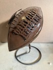 Oakland Raiders Brass Metal Football With Stand Vintage Collectible Rare