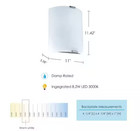 Eglo Grafik 11 In  1-light Silver Integrated Led Wall Sconce With Polished Glass