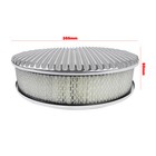 14  Round Full Finned Polished Aluminum Air Cleaner Assembly Kit Paper Element