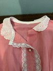 Vintage Toddler Dress Pink Lace Button Collar Flower 