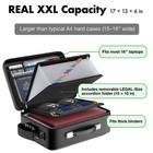 Xxl Legal-size Fire   Water-resistant Document Box With Tsa Lock - Hard-case