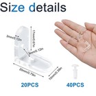 20pcs Acrylic L Brackets Transparent Clear Corner Bracket 90 Degree Support S   