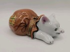 Limoges France Peint Main Porcelain Cat Trinket Box Collectible Gerard Ribierre