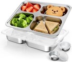 Stainless Steel Divided Plate For Kids Toddler  Non Toxic Portion Control Plate