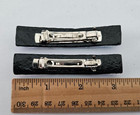 Fused Small Pair multicolor Dichroic Glass Genuine French Hair Barrettes