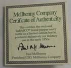Mcilhenny Co Tabasco Pepper Sauce Rare Us Military Bottle Circa 1950   s