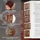 Bible Tabs For Women And Men - Leather Paper Index - Small  Brown 