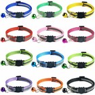 12x Bundle Breakaway Cat Collars Reflective Safety Kitten Adjustable Collar Bell