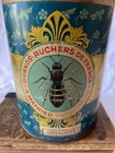 Rare Antique French Confiserie A Base De Miel Honey Litho Tin C1910