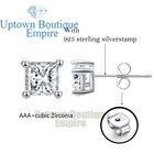 Men Women s 925 Sterling Silver Gold Square Stud Earrings  2 3 4 5 6 7 8 9 10mm