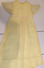 Vintage Girls Yellow Lace Trim Dress Sheer Sleeves Formal Easter Size 4t