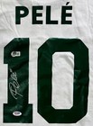 Cosmos Pele Authentic Signed Soccer Jersey Collar White Brazil Psa dna Coa