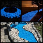 500pcs Blue Glow Rocks For Outdoor Decor  Glow In The Dark Rocks For Outdoor