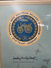Vtg Mercedes-benz Euro Delivery Program Mounted Map Made In Switzerland 14x18   