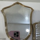 Vintage Vanity Mirror Brush Comb Set Ornate Design