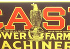 Vintage Nos Case Power Farming Machinery Embossed Metal Tractor Sign  original 