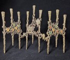 Stunning 1970s Wainberg Of Israel Brutalist-style Hanukkah Brass Folding Menorah