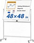 48 x48  Foldable Double-sided Magnetic Mobile Whiteboard Rolling Dry Erase Board
