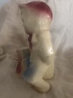 Vintage Planter Flower  Pot Pencil Pen Holder Ceramic Boy Blue Shorts 6 75  Tall
