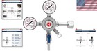 Lightweight Chrome Dual Gauge Co2 Regulator For Kegs     Easy Pressure Adjustments