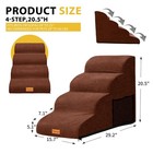 Dog Stairs For Small Dogs 4-step foam Dog Steps ramps For Couch high Beds Wit   