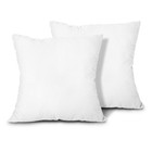 Edow Throw Pillow Inserts Set Of 2 Lightweight Down 18x18 Inch White
