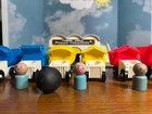 Fisher Price Vintage Little People Complete Dump Truckers Play Set  979 Extras