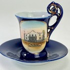 San Antonio Texas Alamo Souvenir C1910 Wheelock German Porcelain Demitasse Set