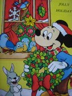 Unused Vintage Greeting Card Walt Disney Productions Christmas Mickey W  Wreath