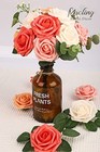  Artificial Rose Flowers Real Touch Fake Flowers With Stem Foam 30pcs Mix Coral